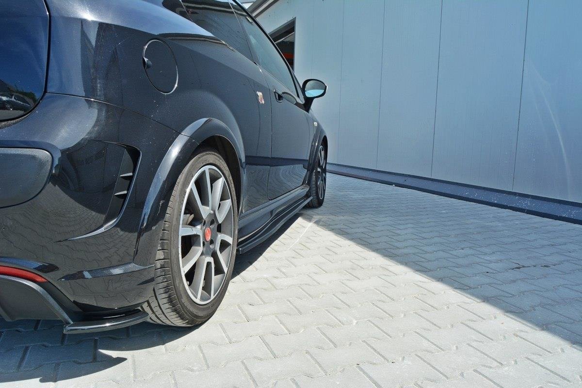 Street+ Seitenschweller Leisten passend für Abarth Punto Evo  schwarz Hochglanz – Ansicht 4
