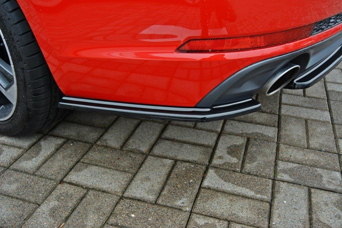 Heck Ansatz Flaps Diffusor passend für Audi A4 B9 S-Line schwarz Hochglanz – Ansicht 4