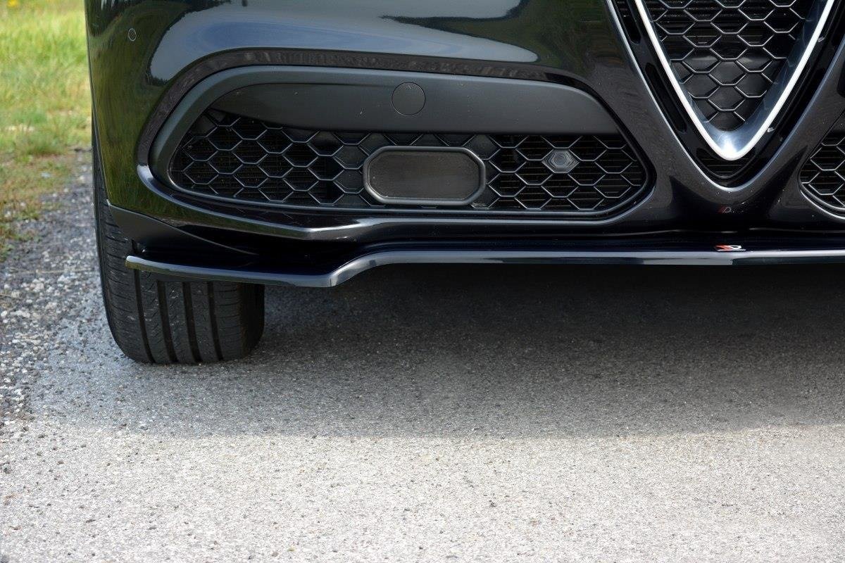 Street+ Spoilerlippe Front Ansatz V.1 passend für Alfa Romeo Stelvio Mk1 schwarz Hochglanz – Ansicht 4