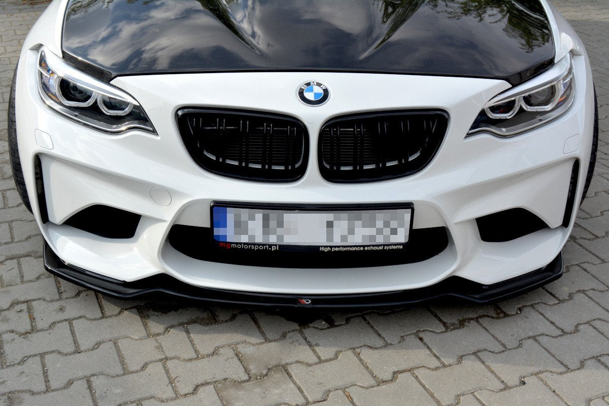 Street+ Spoilerlippe Front Ansatz passend für BMW M2 (F87) COUPÉ schwarz Hochglanz – Ansicht 3