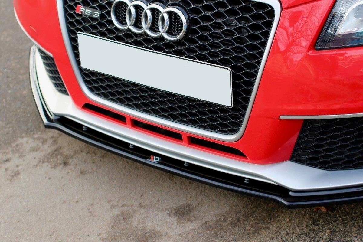 Street+ Spoilerlippe Front Ansatz V.1 passend für Audi RS3 8P schwarz Hochglanz – Ansicht 3