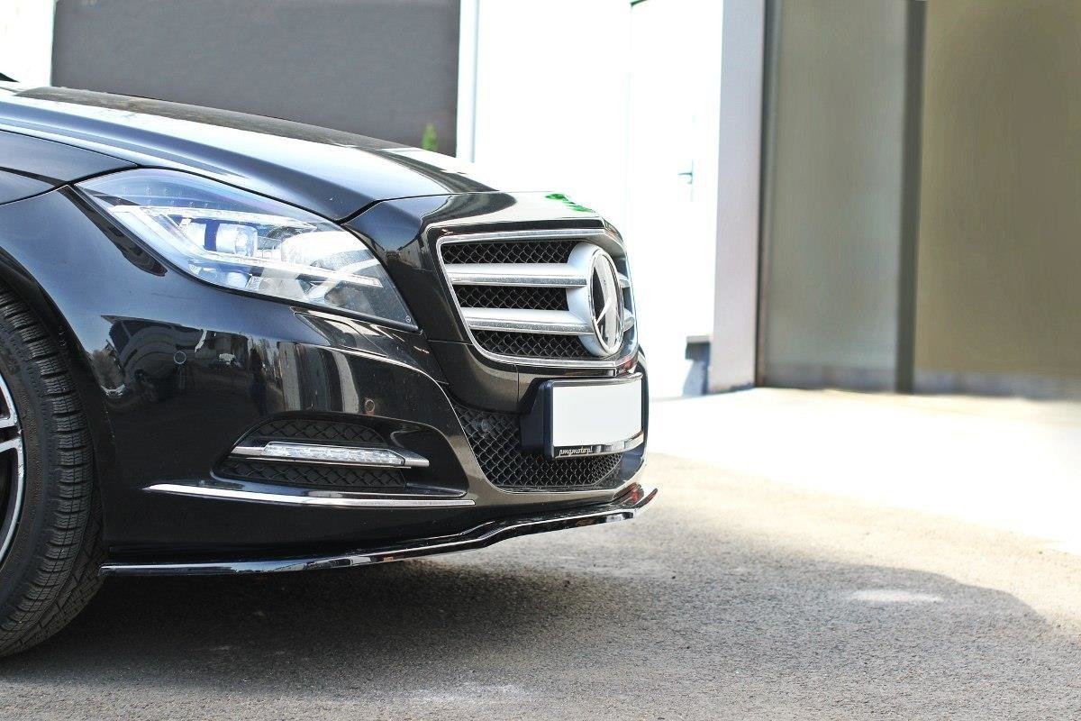 Street+ Spoilerlippe Front Ansatz passend für Mercedes-Benz CLS C218 schwarz Hochglanz – Ansicht 4