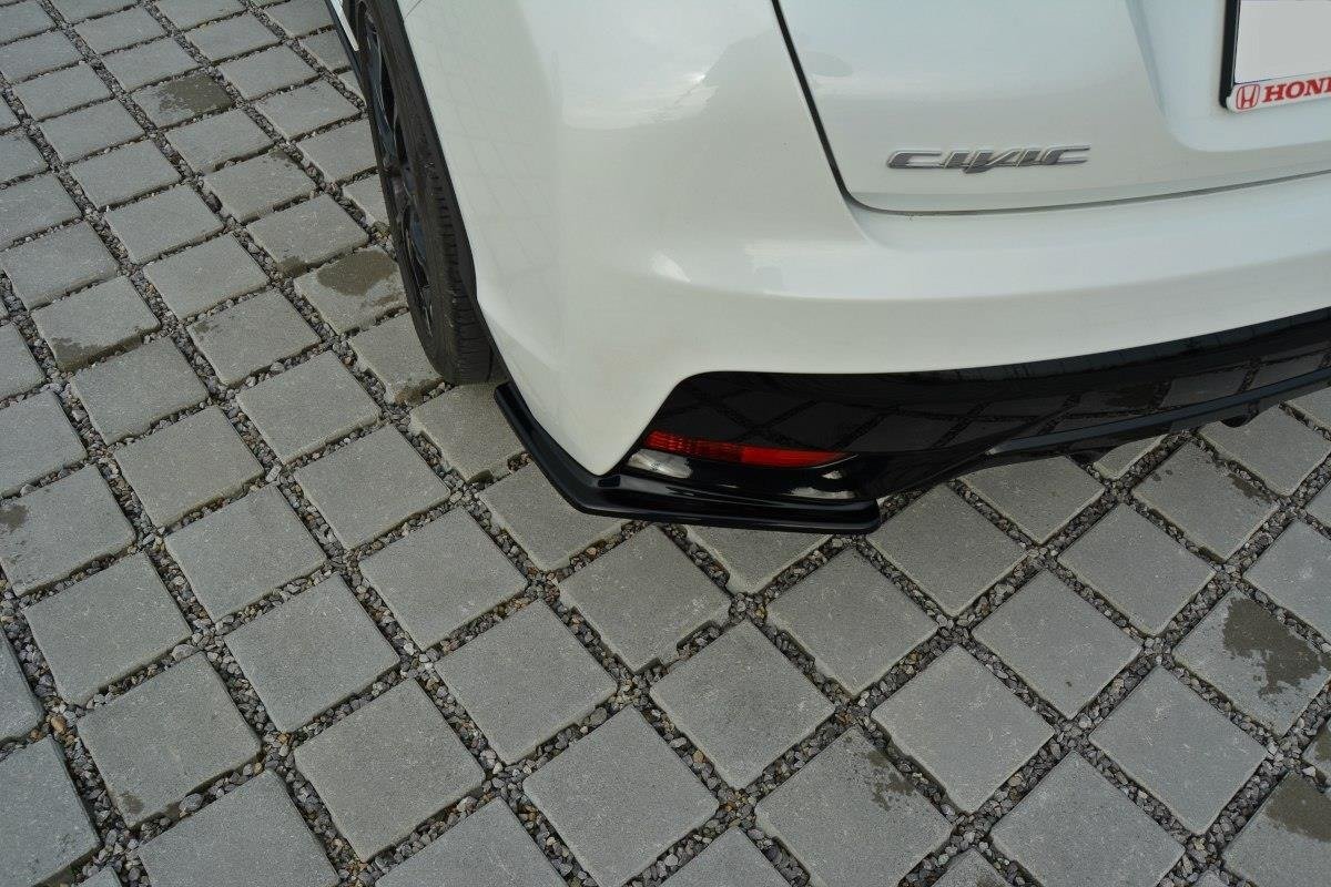 Heck Ansatz Flaps Diffusor passend für Honda Civic Mk9 Facelift schwarz Hochglanz – Ansicht 5