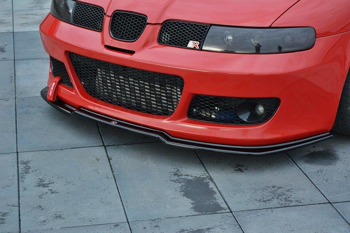 Street+ Spoilerlippe Front Ansatz passend für v.1 Seat Leon Mk1 Cupra schwarz Hochglanz – Ansicht 2