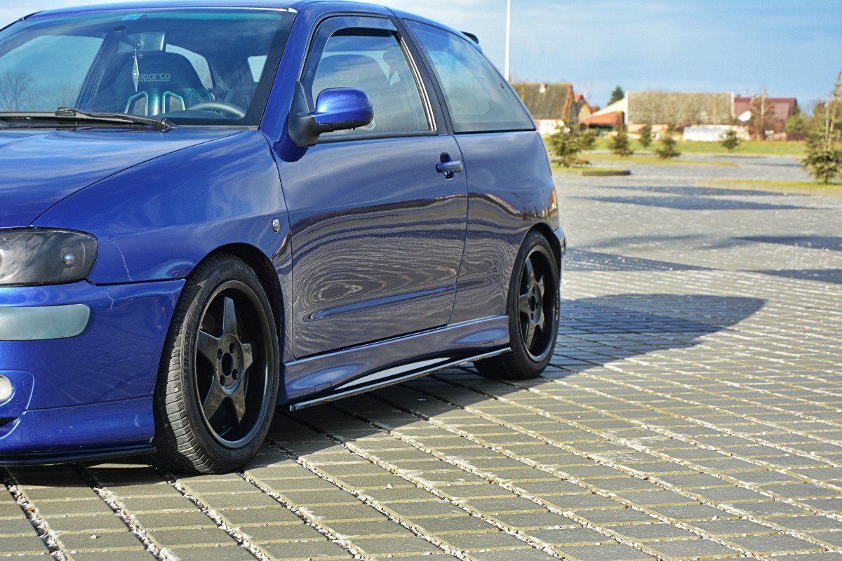 Street+ Seitenschweller Leisten passend für SEAT IBIZA MK2 FACELIFT CUPRA schwarz Hochglanz – Ansicht 1