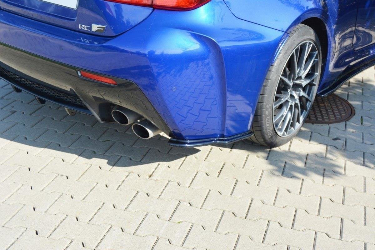 Heck Ansatz Flaps Diffusor passend für Lexus RC F schwarz Hochglanz – Ansicht 1