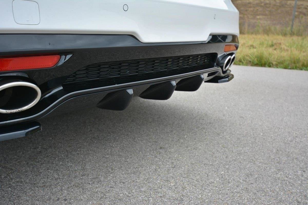 Diffusor Heck Ansatz passend für Kia Stinger Gt / GT-Line Mk1 schwarz Hochglanz – Ansicht 1