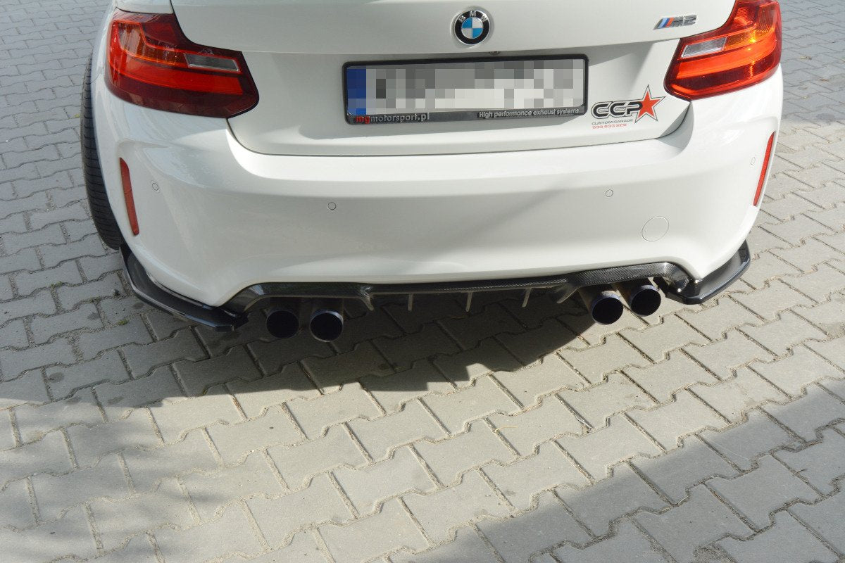 Heck Ansatz Flaps Diffusor passend für BMW M2 (F87) COUPÉ schwarz Hochglanz – Ansicht 7