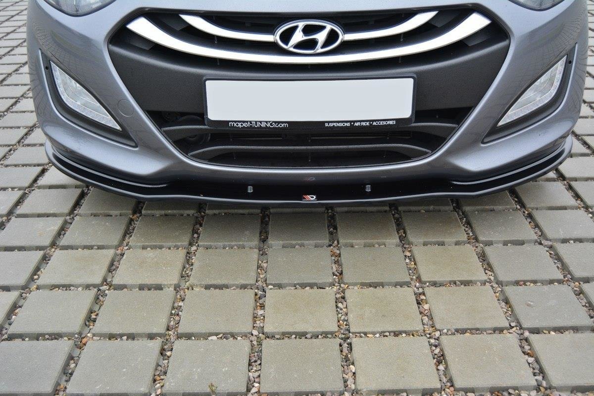 Street+ Spoilerlippe Front Ansatz passend für Hyundai i30 mk.2 schwarz Hochglanz – Ansicht 3