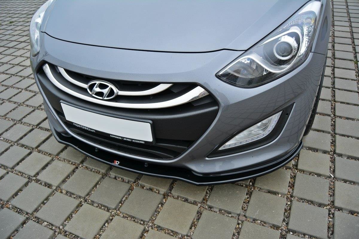 Street+ Spoilerlippe Front Ansatz passend für Hyundai i30 mk.2 schwarz Hochglanz – Ansicht 4