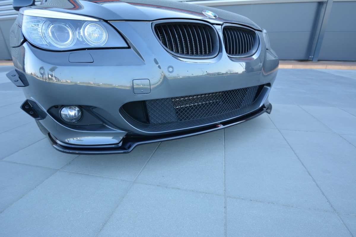 Street+ Spoilerlippe Front Ansatz passend für BMW 5er E60/61 M Paket schwarz Hochglanz – Ansicht 1