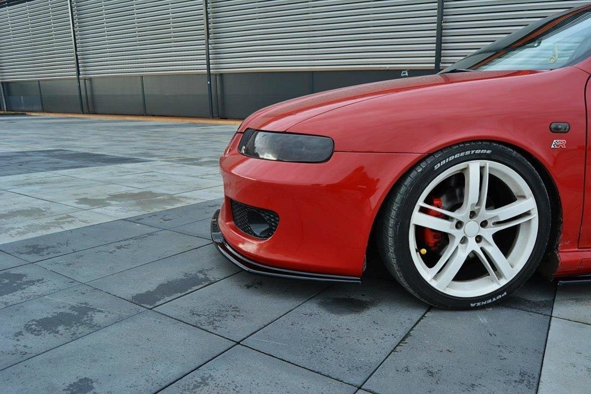 Street+ Spoilerlippe Front Ansatz passend für v.1 Seat Leon Mk1 Cupra schwarz Hochglanz – Ansicht 3