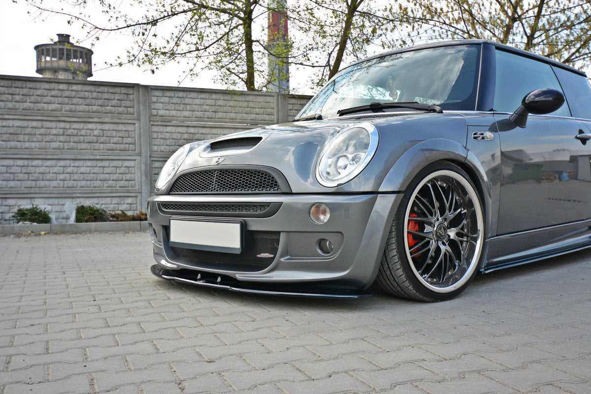 Street+ Spoilerlippe Front Ansatz passend für MINI R53 COOPER S JCW schwarz Hochglanz – Ansicht 3