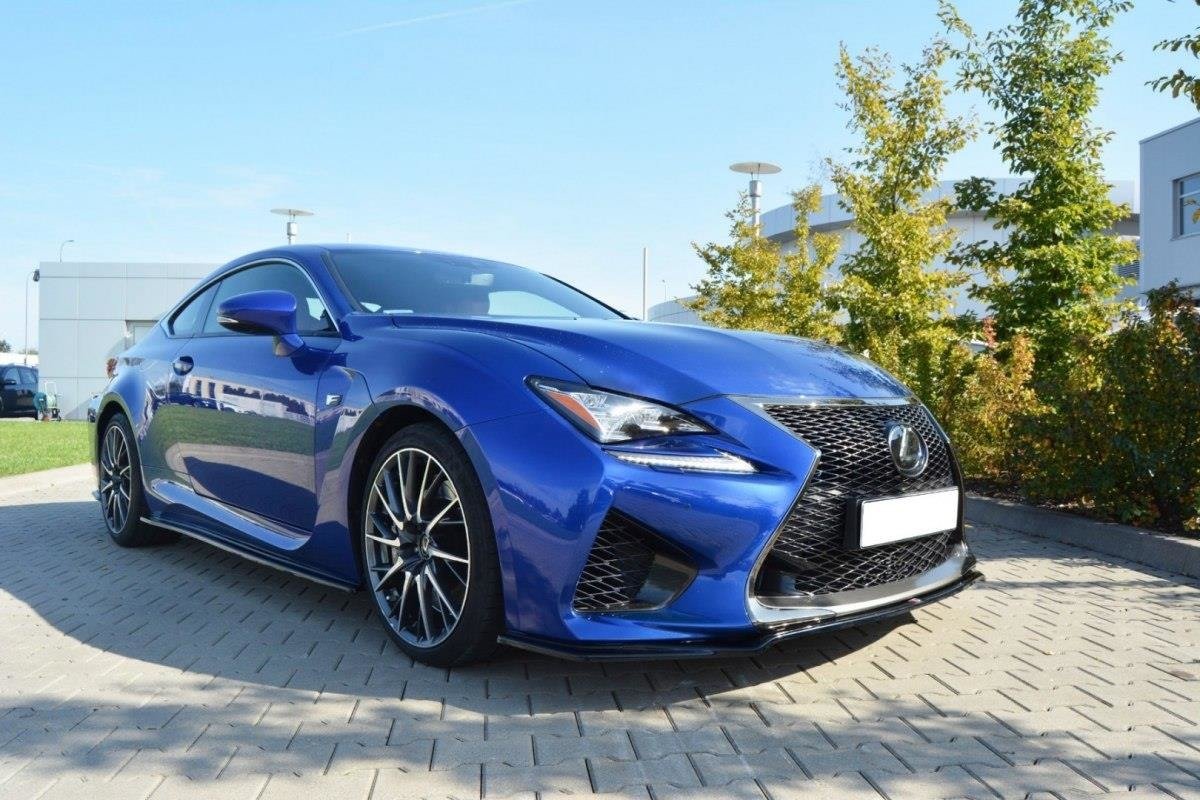 Street+ Spoilerlippe Front Ansatz V.1 passend für Lexus RC F schwarz Hochglanz – Ansicht 4