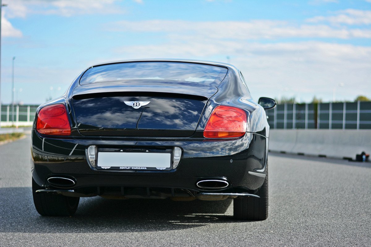 Heck Ansatz Flaps Diffusor passend für BENTLEY CONTINENTAL GT schwarz Hochglanz – Ansicht 1