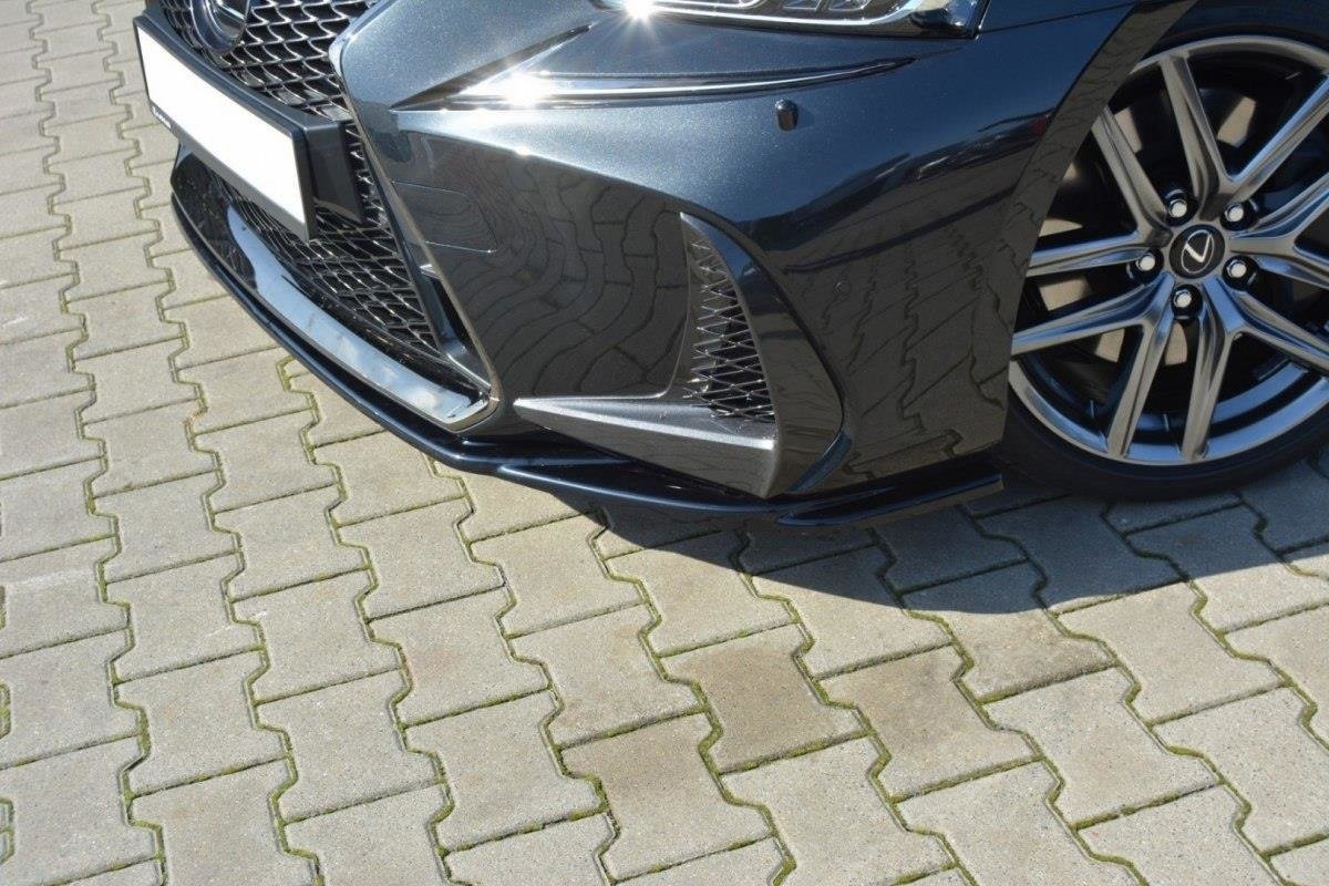 Street+ Spoilerlippe Front Ansatz V.1 passend für Lexus IS Mk3 Facelift F-Sport schwarz Hochglanz – Ansicht 5