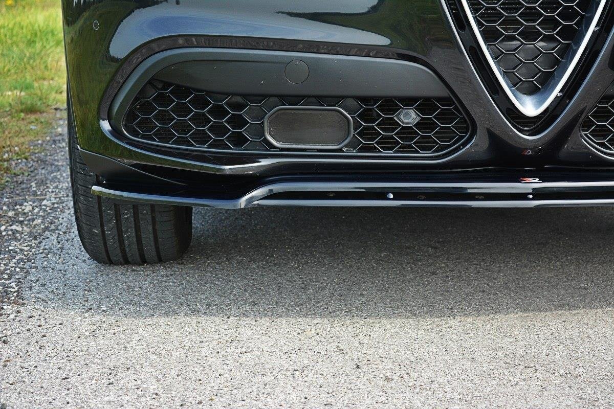 Street+ Spoilerlippe Front Ansatz V.2 passend für Alfa Romeo Stelvio Mk1 schwarz Hochglanz – Ansicht 3