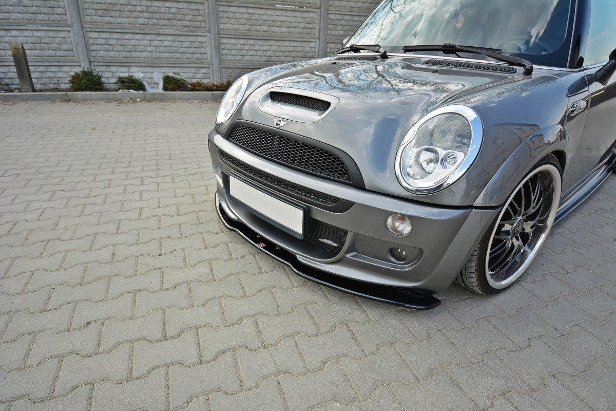 Street+ Spoilerlippe Front Ansatz passend für MINI R53 COOPER S JCW schwarz Hochglanz – Ansicht 4