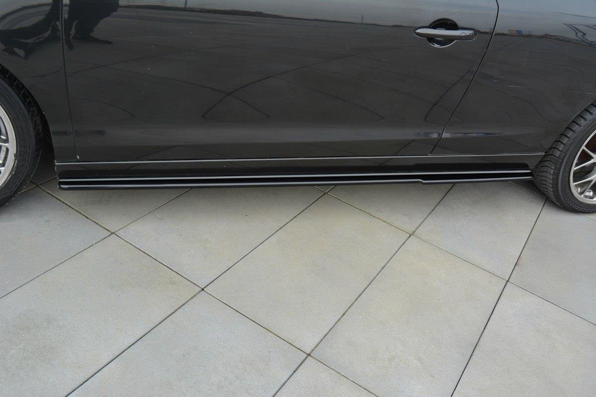 Street+ Seitenschweller Leisten passend für Renault Laguna Coupe Mk3 schwarz Hochglanz – Ansicht 4