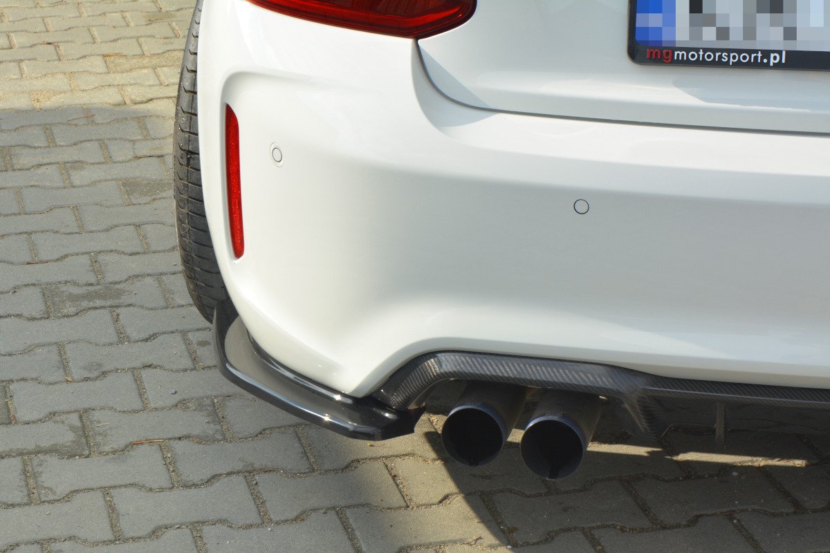 Heck Ansatz Flaps Diffusor passend für BMW M2 (F87) COUPÉ schwarz Hochglanz – Ansicht 4