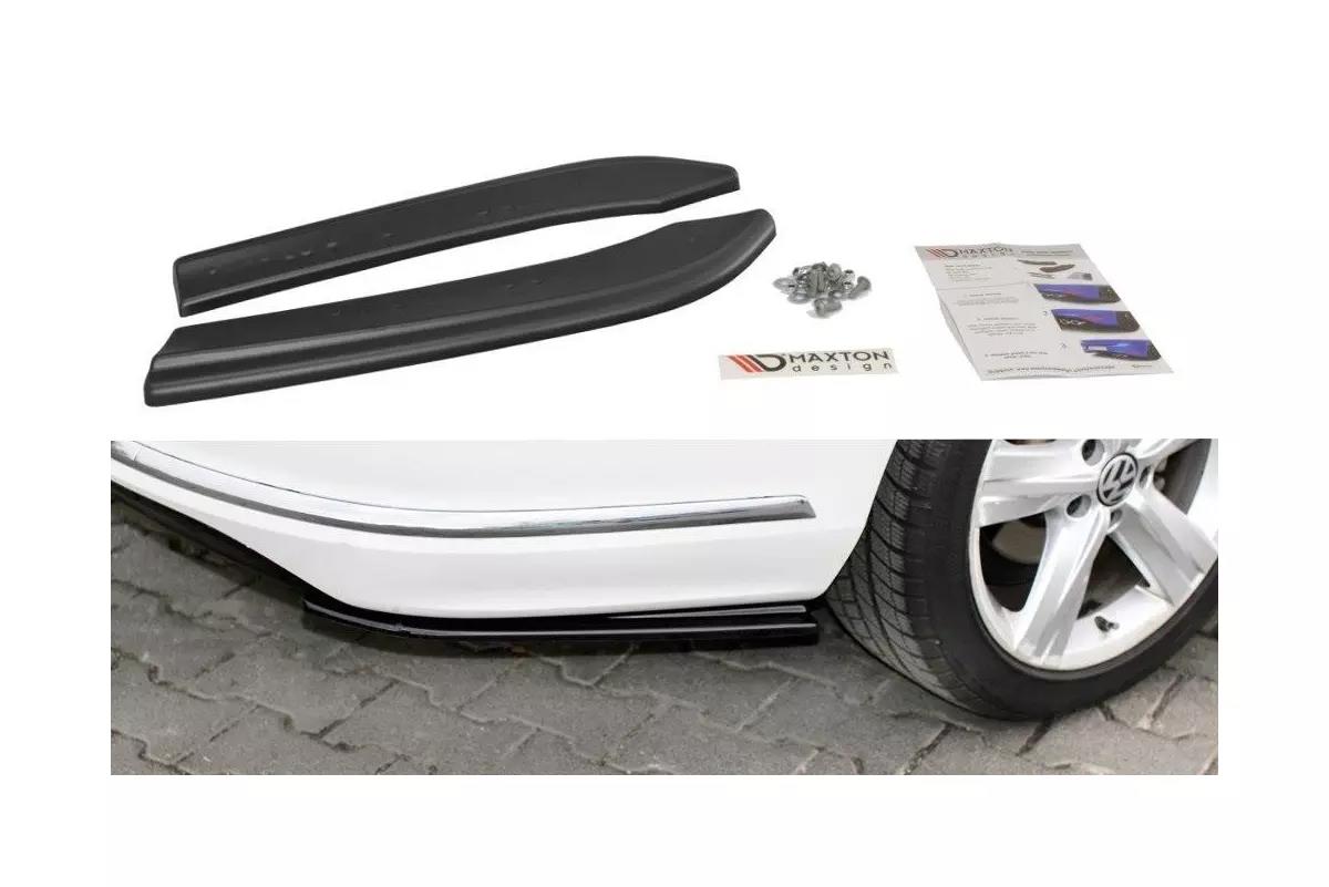 Heck Ansatz Flaps Diffusor passend für VW Passat R-Line B7 Variant schwarz Hochglanz – Ansicht 2