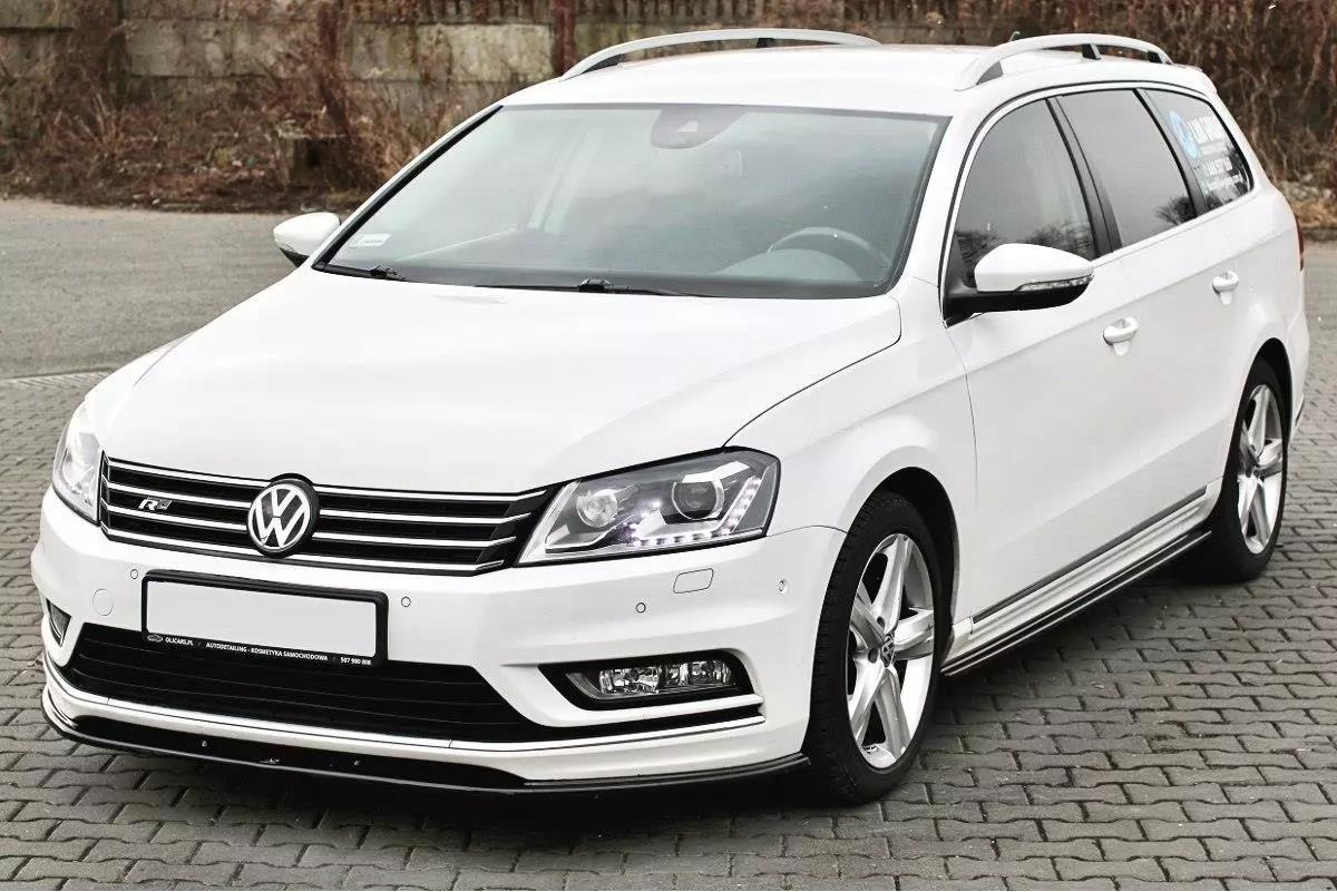 Street+ Spoilerlippe Front Ansatz V.1 passend für VW Passat R-Line B7  schwarz Hochglanz – Ansicht 3
