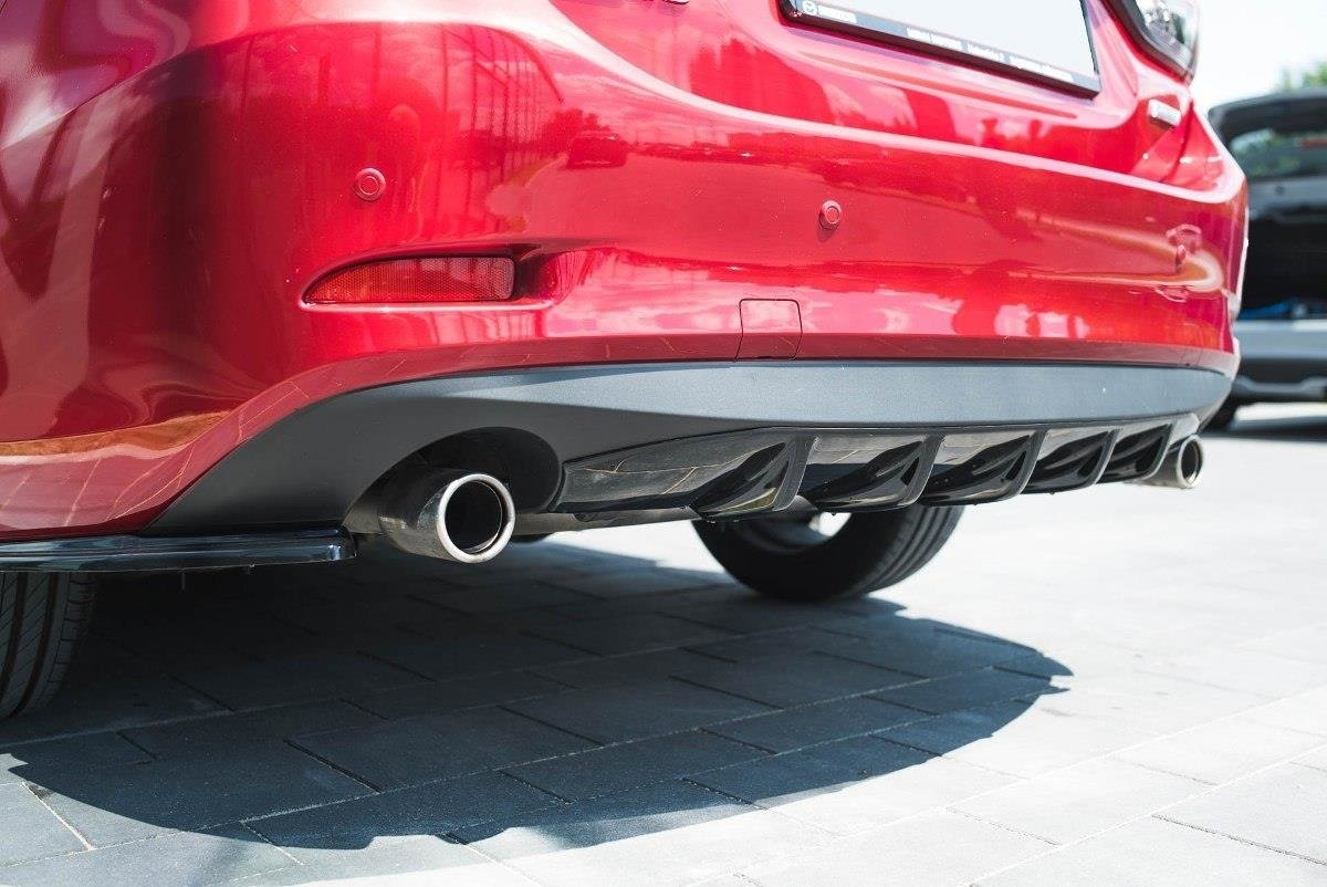 Diffusor Heck Ansatz passend für Mazda 6 GJ (Mk3) Facelift schwarz Hochglanz – Ansicht 2