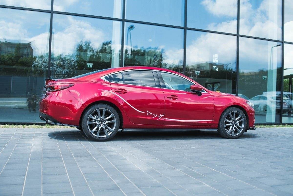 Street+ Seitenschweller Leisten passend für Mazda 6 Limousine GJ (Mk3)  schwarz Hochglanz – Ansicht 4