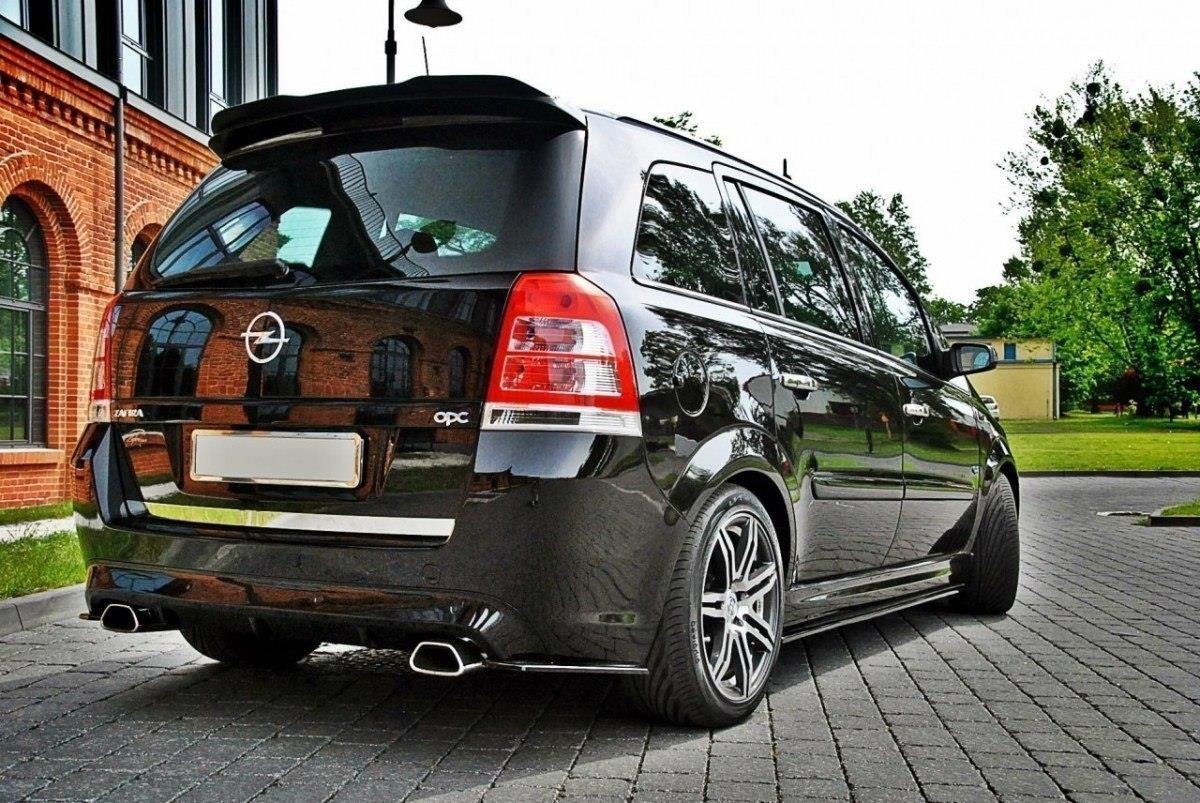 Heck Ansatz Flaps Diffusor passend für OPEL ZAFIRA B OPC / VXR schwarz Hochglanz – Ansicht 6