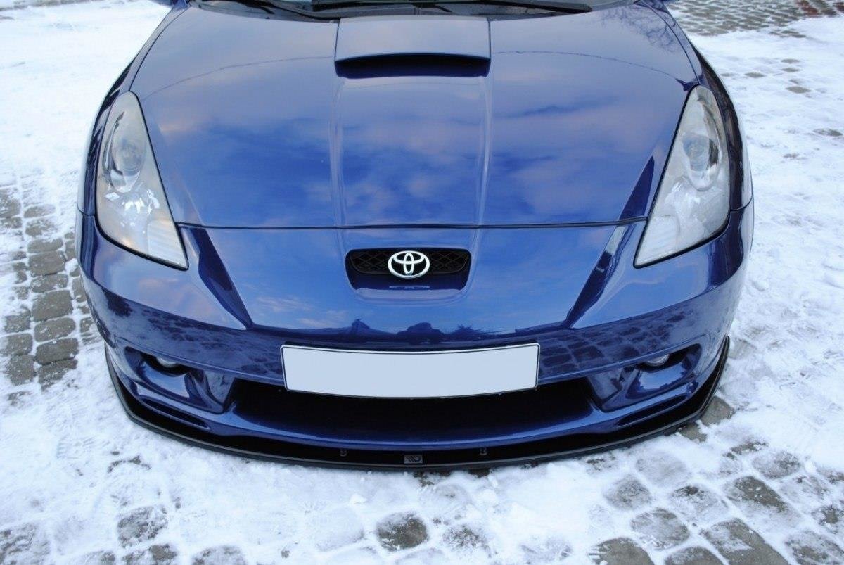 Street+ Spoilerlippe Front Ansatz passend für TOYOTA CELICA T23 TS vor Facelift schwarz Hochglanz – Ansicht 1