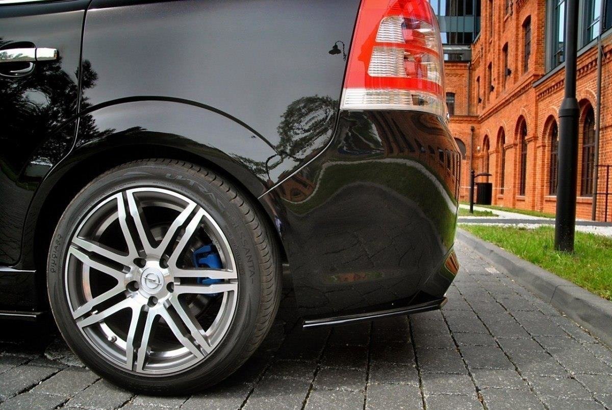 Heck Ansatz Flaps Diffusor passend für OPEL ZAFIRA B OPC / VXR schwarz Hochglanz – Ansicht 2