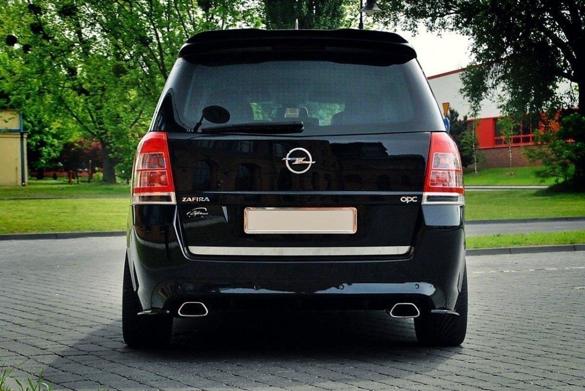 Heck Ansatz Flaps Diffusor passend für OPEL ZAFIRA B OPC / VXR schwarz Hochglanz – Ansicht 5