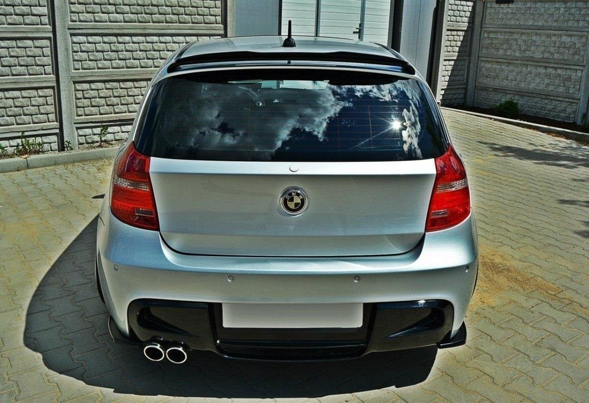 Heck Ansatz Flaps Diffusor passend für BMW 1er E87 Standard/M-Performance schwarz Hochglanz – Ansicht 5