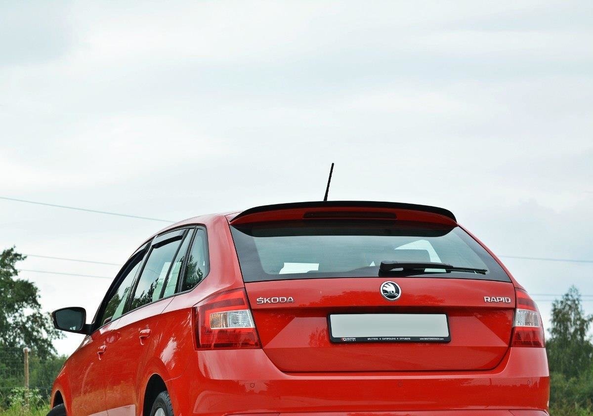 Heckspoiler Lippe Skoda Rapid Spaceback schwarz Hochglanz – Ansicht 1