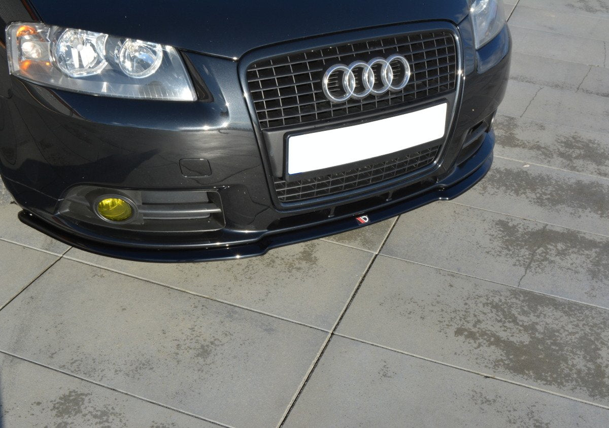 Street+ Spoilerlippe Front Ansatz passend für Audi A3 S-Line 8P schwarz Hochglanz – Ansicht 2