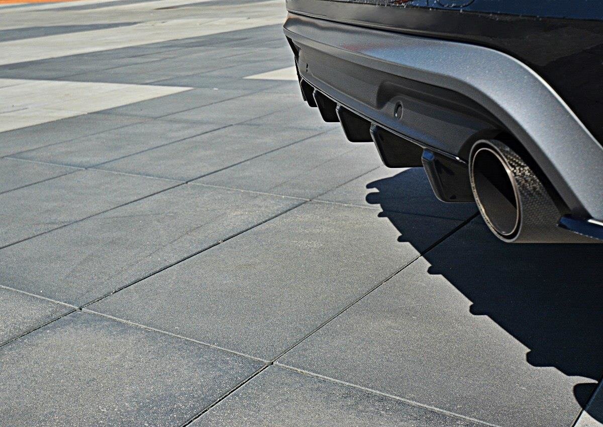 Diffusor Heck Ansatz passend für Volvo V60 Polestar Facelift schwarz Hochglanz – Ansicht 4