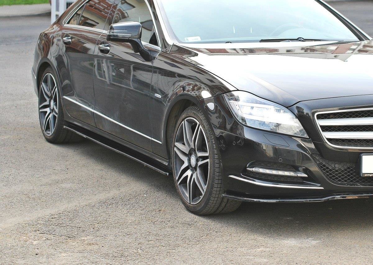 Street+ Seitenschweller Leisten passend für V.1 passend für Mercedes-Benz CLS C218  schwarz Hochglanz – Ansicht 1