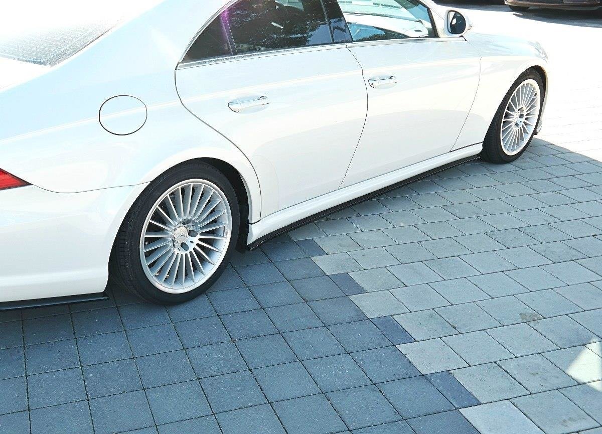 Street+ Seitenschweller Leisten passend für Mercedes CLS C219 55AMG schwarz Hochglanz – Ansicht 3