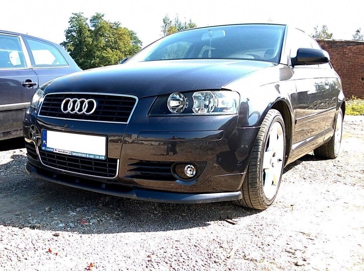 Street+ Spoilerlippe Front Ansatz passend für AUDI A3 8P (vor Facelift) 2003-2005 schwarz Hochglanz – Ansicht 1