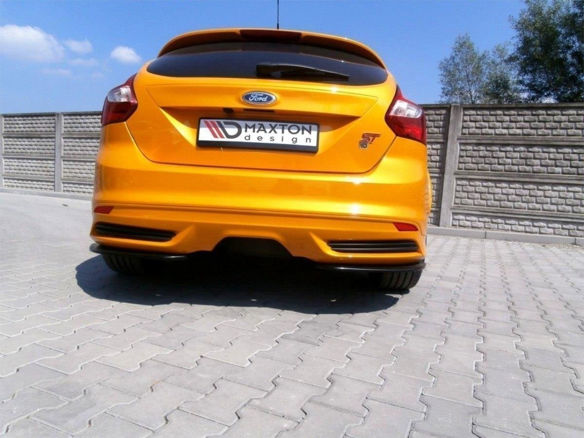Heck Ansatz Flaps Diffusor passend für Ford Focus ST Mk3 Hatchback schwarz Hochglanz – Ansicht 2