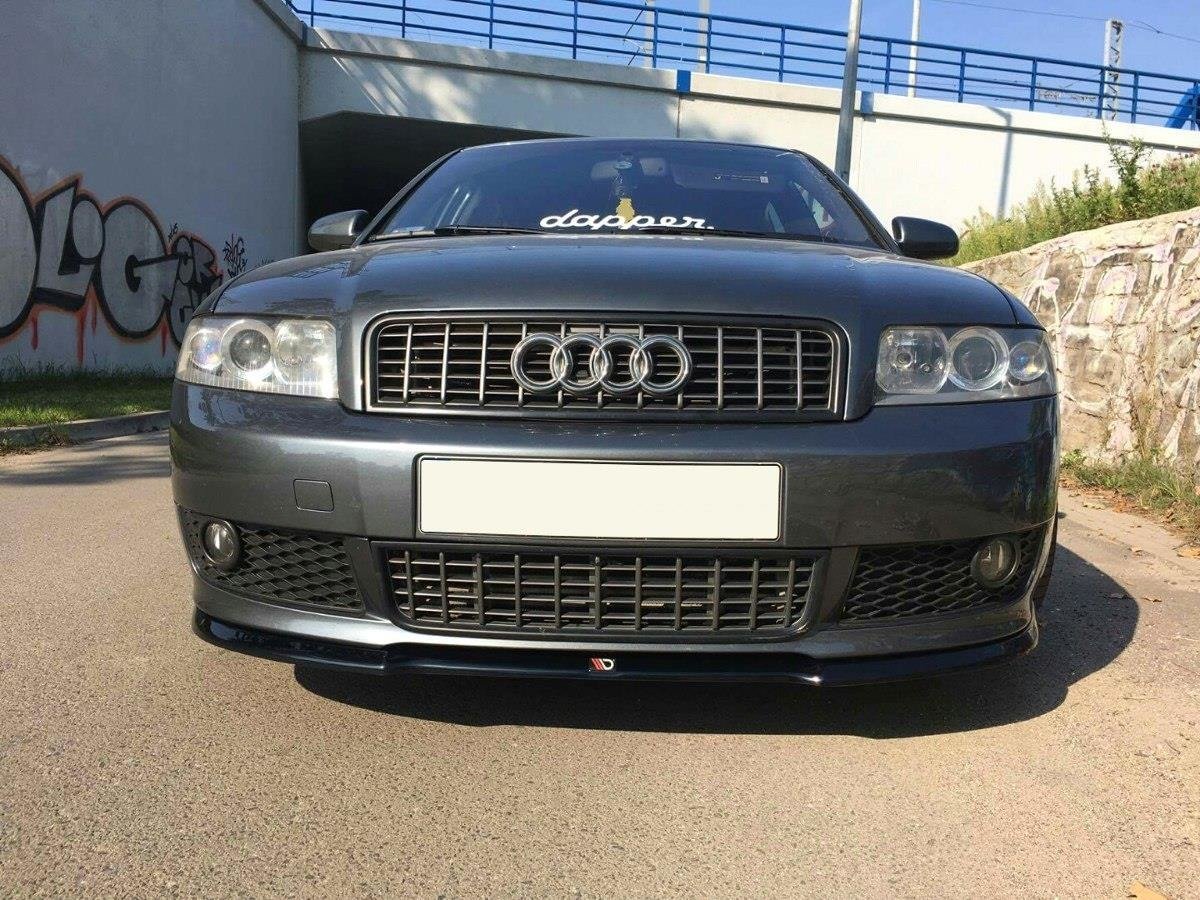 Street+ Spoilerlippe Front Ansatz V.1 passend für Audi A4 S-Line B6  schwarz Hochglanz – Ansicht 1