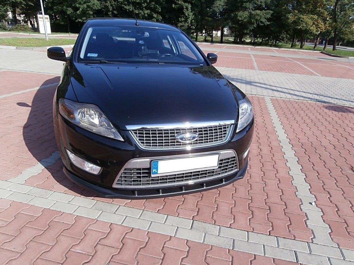 Street+ Spoilerlippe Front Ansatz passend für FORD MONDEO MK4 vor Facelift schwarz Hochglanz – Ansicht 2