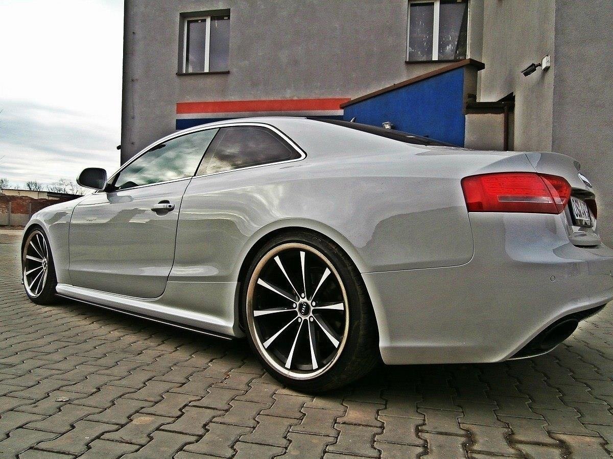 Street+ Seitenschweller Leisten passend für Audi RS5 8T / 8T FL  schwarz Hochglanz – Ansicht 2