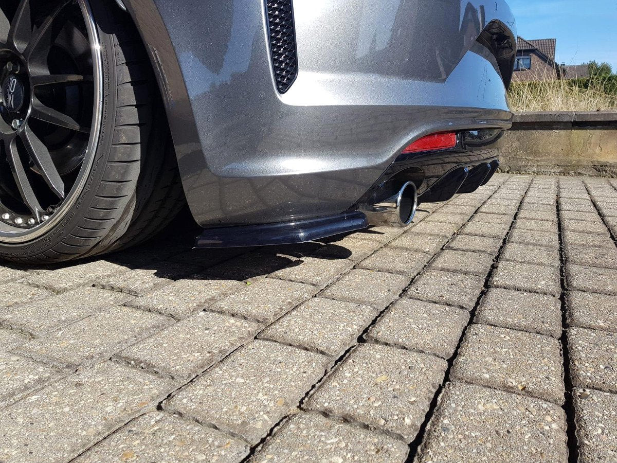 Heck Ansatz Flaps Diffusor passend für VW Scirocco R Mk3  Facelift schwarz Hochglanz – Ansicht 4
