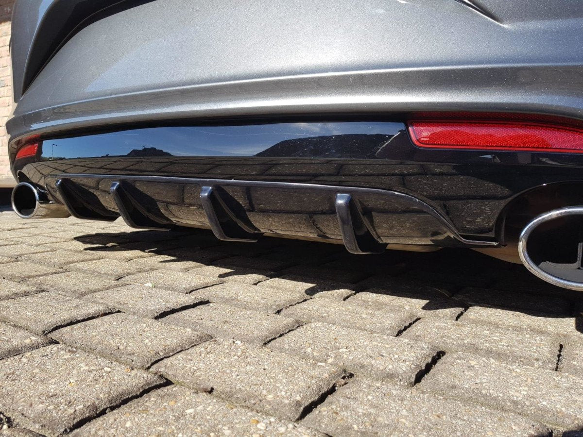 Diffusor Heck Ansatz passend für VW Scirocco R Mk3 Facelift schwarz Hochglanz – Ansicht 6