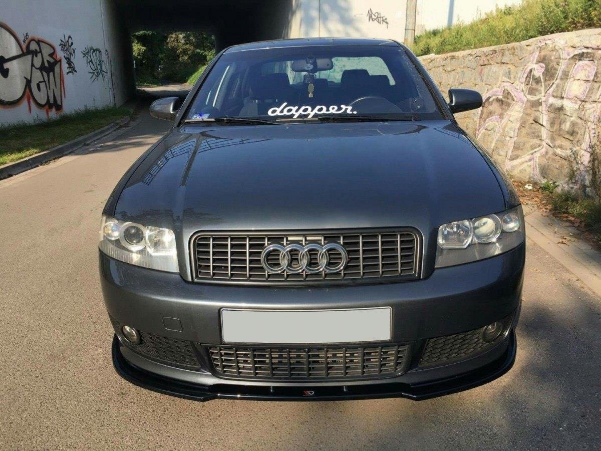 Street+ Spoilerlippe Front Ansatz V.2 passend für Audi A4 S-Line B6 schwarz Hochglanz – Ansicht 4