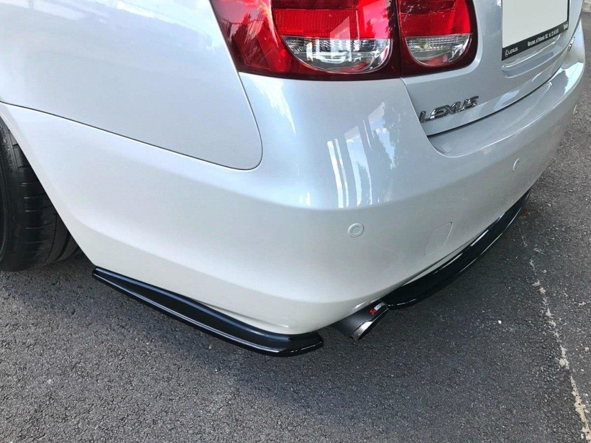 Heck Ansatz Flaps Diffusor passend für Lexus GS 300 Mk3 Facelift schwarz Hochglanz – Ansicht 1