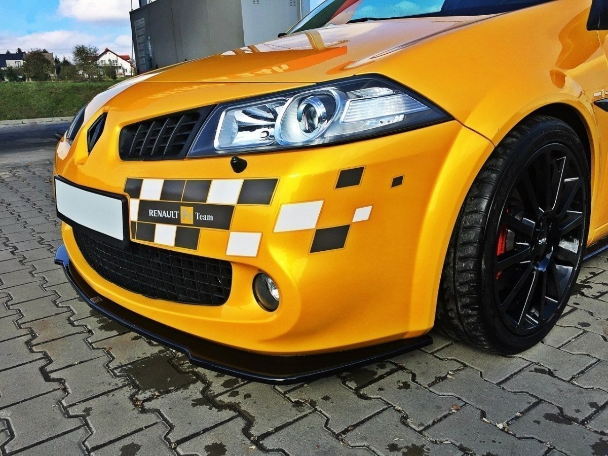 Street+ Spoilerlippe Front Ansatz passend für RENAULT MEGANE II RS schwarz Hochglanz – Ansicht 3