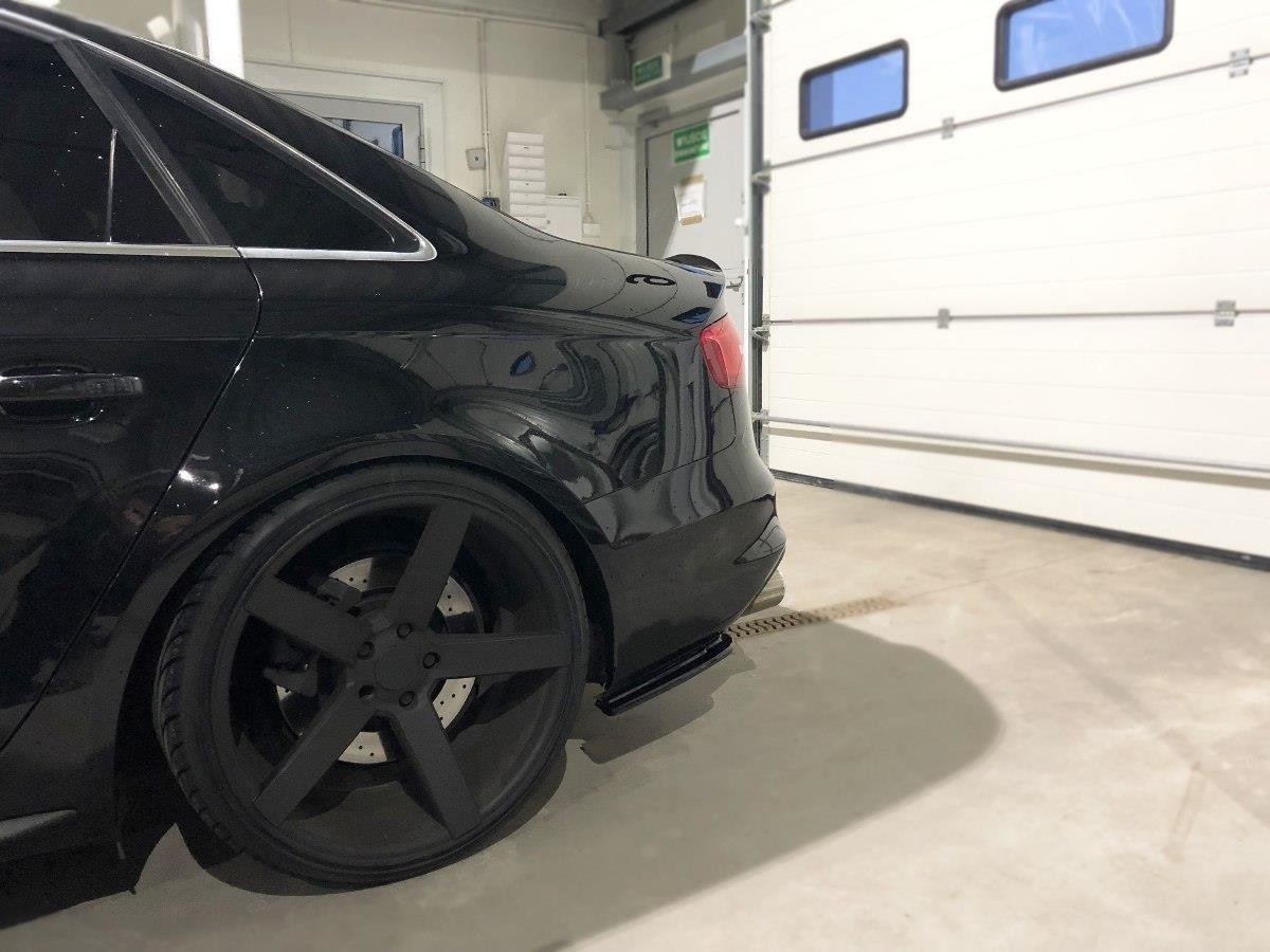 Heck Ansatz Flaps Diffusor passend für Audi S4 B8 FL schwarz Hochglanz – Ansicht 1