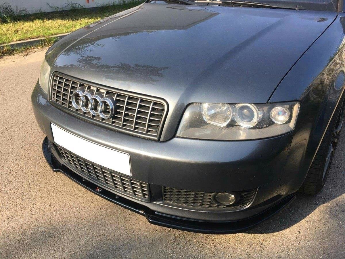 Street+ Spoilerlippe Front Ansatz V.2 passend für Audi A4 S-Line B6 schwarz Hochglanz – Ansicht 1